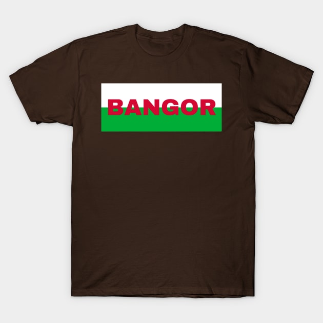 Bangor City in Wales Flag T-Shirt by aybe7elf